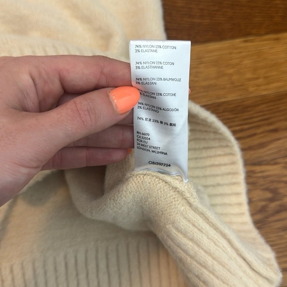 Anthropologie Daily Practice Cream puff Short Sleeve Sweater Mini DRESS Soft XS - Picture 9 of 11